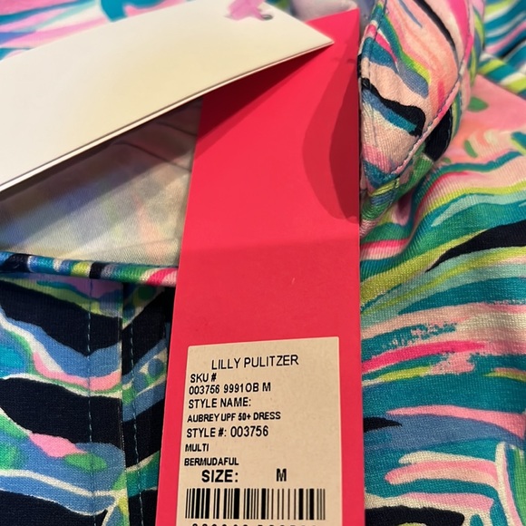 Lilly Pulitzer Aubrey UPF 50+ Shift Dress Bermudaful Size Medium NWT - Picture 11 of 11